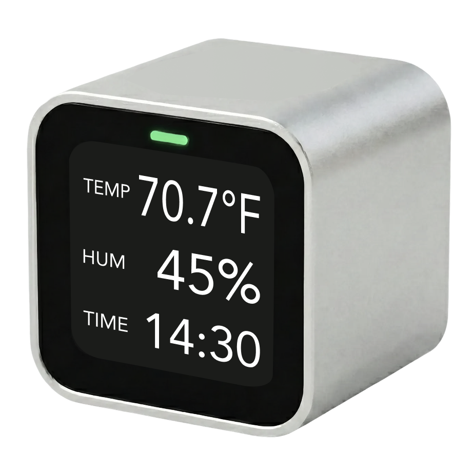 Raizz Bedside Sensor monitoring room temperature and humidity for better sleep